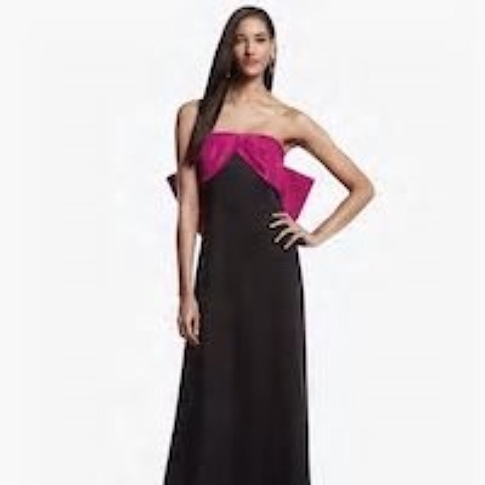 White House Black Market Empire Bow Evening Gown